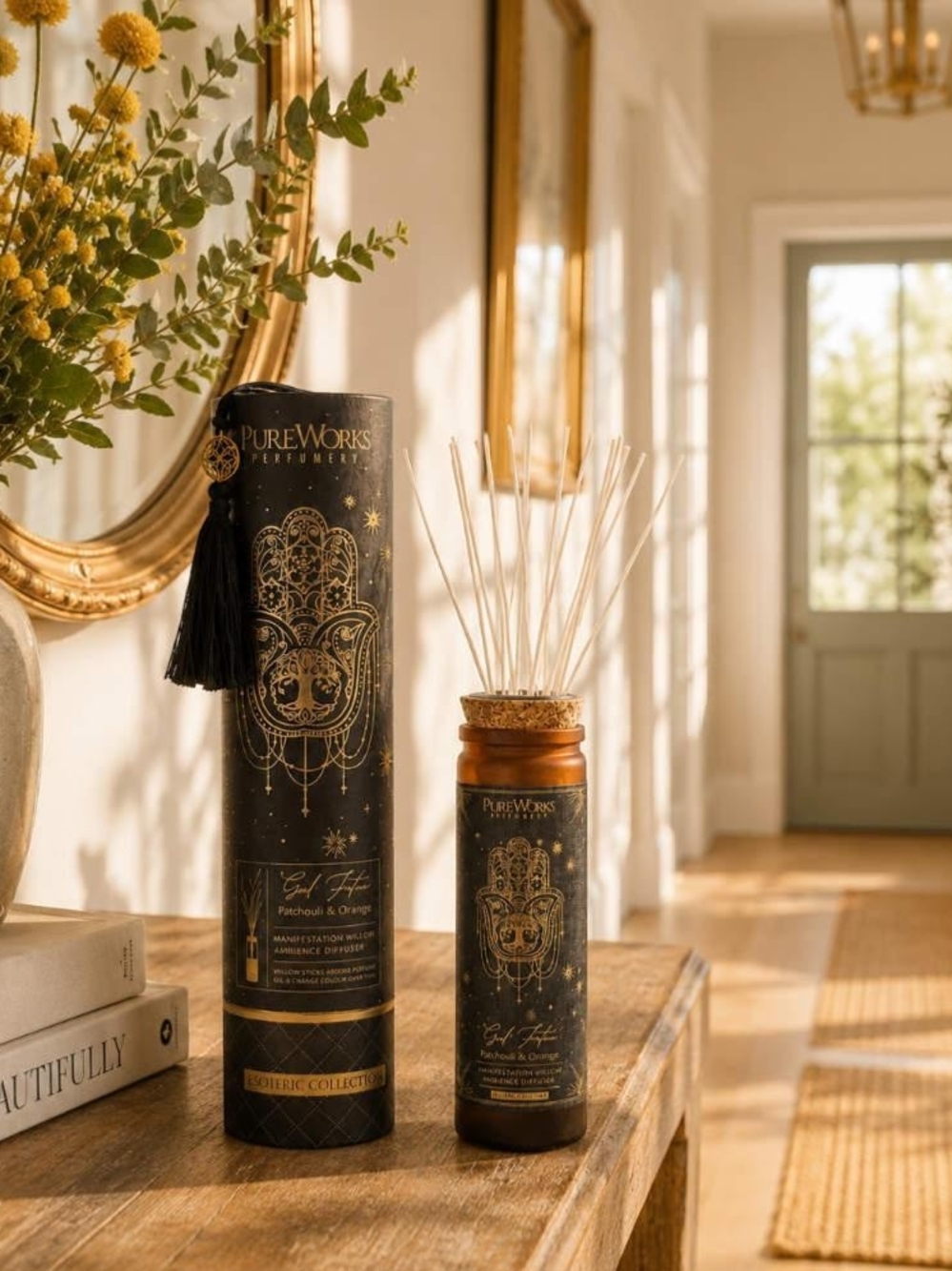 Black & Gold Patchouli & Orange Reed Diffuser